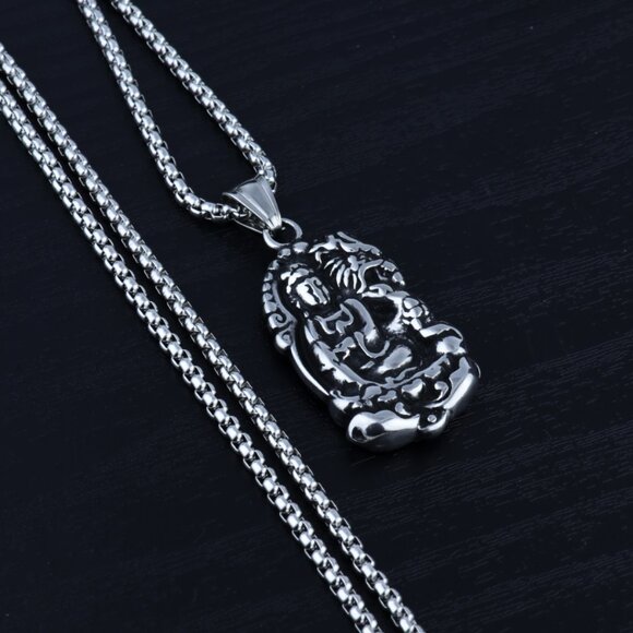 Shakyamuni Buddhist Necklace for Men, BL55590005 - Picture 3 of 6